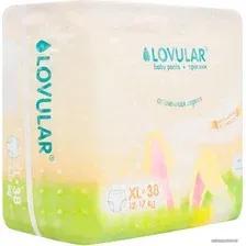 Трусики-подгузники Lovular Солнечная серия XL 12-17 кг (38 шт)