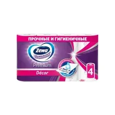 Бумажные полотенца Zewa Премиум Декор 2-слойные (1x4рул)