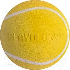 Игрушка для собак Playology Squeaky Chew Ball / P300709 (с ароматом курицы, желтый)