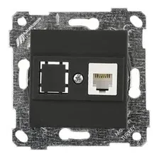 Rita - Розетка 1хRJ-45 кат. 6 UTP, черный мат