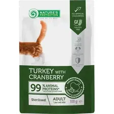 Влажный корм для кошек Natures Protection Sterilized с индейкой и клюквой / NPUPF63655 (100г)