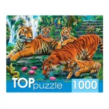 Пазл РЫЖИЙ КОТ Семейство тигров / ХТП1000-2160 (1000эл)