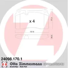 Тормозные колодки Zimmermann 240981701