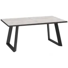 Стол обеденный DikLine ZL160 Black, хромикс белый