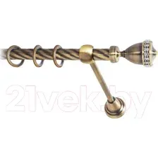 Карниз для штор Lm Decor Кубок 110 1р витой (антик, 1.8м)