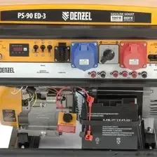 Denzel 946944 Генератор бензиновый PS-90ED-3, 9,0кВт, переключение режима 230В/400В, 25л, электростартер
