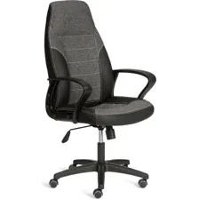 Офисное кресло TetChair Inter 24 кожзам/ткань (черный/серый, 36-6/207/TW-12/TW-11)