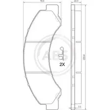 Тормозные колодки дисковые задняя ось A.B.S. 37713