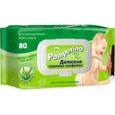 Влажные салфетки детские Pamperino С алоэ вера (80шт)