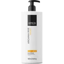 Шампунь для волос Epica Professional Argania Rise Organic, для придания блеска, с маслом арганы, 1 л