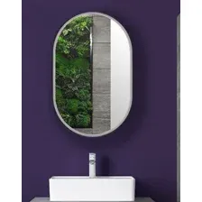 Шкаф с зеркалом для ванной Symbolite Каре Арка 60x90 (с подсветкой, сенсор на зеркале)