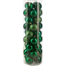 Елочная игрушка Ausini VT25-04006-6 (темно-зеленый, 36 шт)