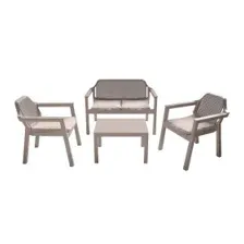 Набор мебели EASY COMFORT (диван, 2 кресла, стол), капучино