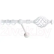 Карниз для штор Lm Decor Вираж 098 1р гладкий (белое золото, 1.8м)