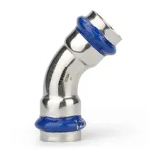 Угольник 45 двухраструбный Varmega Inox Press 28x28