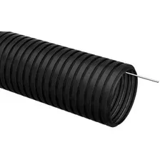 Труба гофрированная ПНД d 20 мм с зондом IEK черная (CTG20-20-K02-100-1)