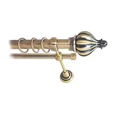 Карниз для штор Lm Decor Купол 145 2р гладкий 25/16мм (антик, 1.8м)