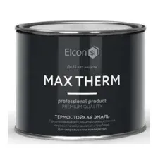 Эмаль термостойкая Elcon серебристая до 700С, 0,4 кг