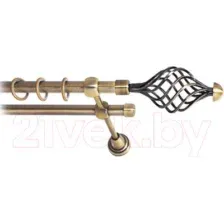 Карниз для штор Lm Decor Вираж 098 2р гладкий (антик, 1.6м)