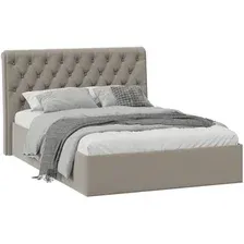 Кровать Трия Скарлет 140x200 (велюр мокко темный)