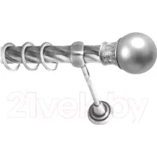 Карниз для штор Lm Decor Тифани 037 1р витой 25мм (сатин, 3.6м)