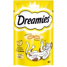 Лакомство Dreamies для взрослых кошек с сыром, 60 г