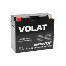 Мотоаккумулятор 10Ah (MF) L+ VOLAT YT12B-4