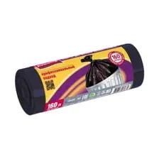 Пакеты для мусора Avikomp Professional ПВД 160л / 1882 (10шт, черный)