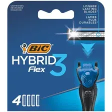 Картриджи Сменные кассеты, 4шт BIC Флекс 3 Гибрид