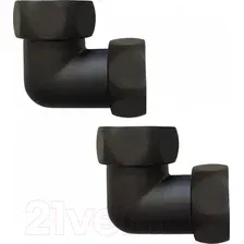 Американка Ростела угловая для п/с 1" х 1/2" г/г 740SCH1004Ral9005 (черный)