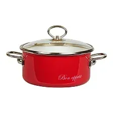 Кастрюля СтальЭмаль Bon Appetit 8SD205S (вишневый)