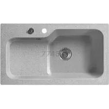 Кухонная мойка Belux SG-REC-HALF-8045 (олово светлосерый)