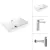 Умывальник Lauter 21441A + Sky 21CK533C с сифоном 21635CH (хром)