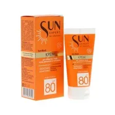 Крем солнцезащитный KRASSA Sun Expert для защиты лица, зоны декольте и татуажа, SPF 80, 50 мл