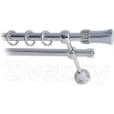 Карниз для штор Lm Decor Севилла 120 2р гладкий (хром, 2.8м)