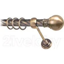 Карниз для штор Lm Decor Тифани 037 1р витой 25мм (антик, 2м)