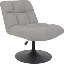 Кресло AksHome Grande, серая ткань Linen Fabric-11/черный