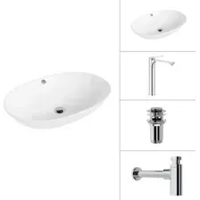 Умывальник Lauter 21709 + Rio 21AM12672 + сифон 21635CH + дон.клапан 21190CH (хром)