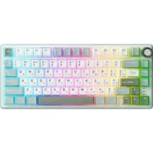 Клавиатура Royal Kludge R75 K, silver/skycyan