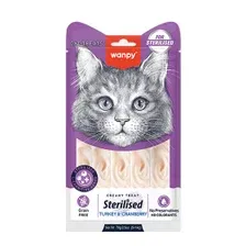 Лакомство для кошек Wanpy Cat Для стерилизованных. Нежное пюре из тунца с клюквой (70г)