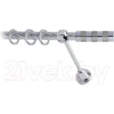 Карниз для штор Lm Decor Жезл 060 1р витой (хром, 2.8м)