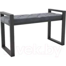 Банкетка Hype Mebel Бридж (черный/серый)