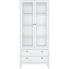 Шкаф-витрина Black Red White Ewa REG2W2S (белый)