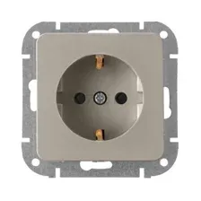 Розетка скрытая с заземлением BYLECTRICA Astrum песочная (РС16-1502 песочн)