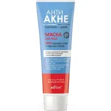 Маска для лица кремовая Belita Анти Акне АзелаинЦинк Stop прыщи, угри и черные точки (100мл)