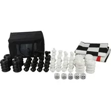 Набор настольных игр Hape Самый умный. Гигантские шахматы 3в1 / 847115_HP