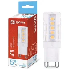 Светодиодная лампочка In Home LED-JCD 5Вт G9 6500К 480лм 4690612036342