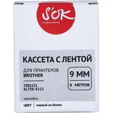 Картридж-лента для термопринтера S'OK TZES221