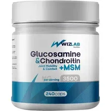 БАД WizLab Nutrition Glucosamine & Chondroitin + MSM (240 таблеток)