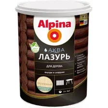 Лазурь для древесины Alpina Аква (0.9л, прозрачный)